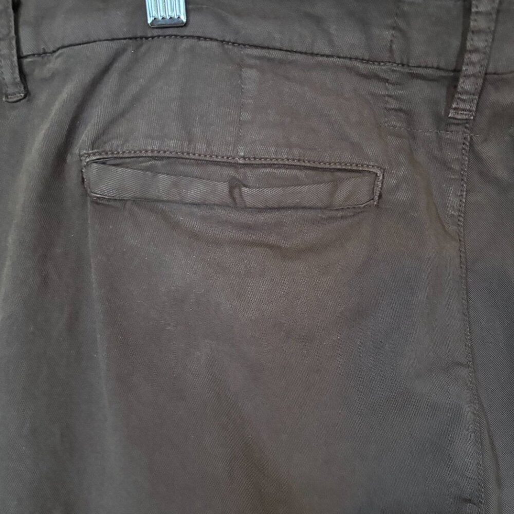 Frank & Eileen WICKLOW Italian twill chino pants chocolate brown size 14 - Picture 5 of 11